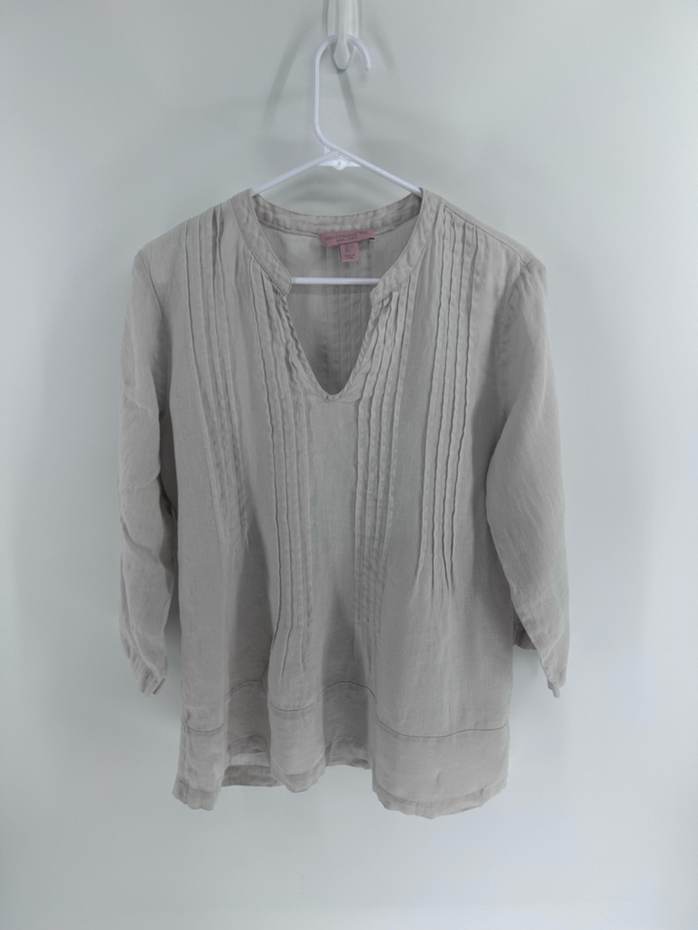 Saint Tropez West 100% Linen Top | Size Large